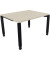 Schreibtisch All in One, manuell höhenverstellbar, 68-82cm (H), 120x100cm (BxT), rechteckig, akazie hell / anthrazit metallic