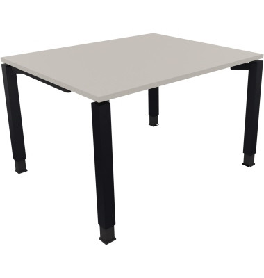 Schreibtisch All in One, manuell höhenverstellbar, 68-82cm (H), 120x100cm (BxT), rechteckig, lichtgrau / anthrazit metallic Schreibtisch All in One, manuell höhenverstellbar, 68-82cm (H), 120x100cm (BxT), rechteckig, lichtgrau / anthrazit metallic
