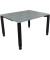 Schreibtisch All in One, manuell höhenverstellbar, 68-82cm (H), 120x100cm (BxT), rechteckig, beton hell / anthrazit metallic