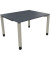 Schreibtisch All in One, manuell höhenverstellbar, 68-82cm (H), 120x100cm (BxT), rechteckig, lavagrau / silberaluminium