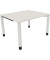 Schreibtisch All in One, manuell höhenverstellbar, 68-82cm (H), 120x100cm (BxT), rechteckig, weiß / weiß