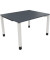 Schreibtisch All in One, manuell höhenverstellbar, 68-82cm (H), 120x100cm (BxT), rechteckig, lavagrau / weiß