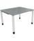 Schreibtisch All in One, manuell höhenverstellbar, 68-82cm (H), 120x100cm (BxT), rechteckig, beton hell / weiß