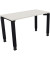 Schreibtisch All in One, manuell höhenverstellbar, 68-82cm (H), 120x60cm (BxT), rechteckig, weiß / anthrazit metallic