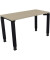 Schreibtisch All in One, manuell höhenverstellbar, 68-82cm (H), 120x60cm (BxT), rechteckig, eiche natur / anthrazit metallic