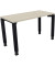 Schreibtisch All in One, manuell höhenverstellbar, 68-82cm (H), 120x60cm (BxT), rechteckig, akazie hell / anthrazit metallic