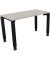 Schreibtisch All in One, manuell höhenverstellbar, 68-82cm (H), 120x60cm (BxT), rechteckig, lichtgrau / anthrazit metallic
