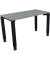 Schreibtisch All in One, manuell höhenverstellbar, 68-82cm (H), 120x60cm (BxT), rechteckig, beton hell / anthrazit metallic