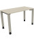 Schreibtisch All in One, manuell höhenverstellbar, 68-82cm (H), 120x60cm (BxT), rechteckig, akazie hell / silberaluminium