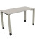 Schreibtisch All in One, manuell höhenverstellbar, 68-82cm (H), 120x60cm (BxT), rechteckig, lichtgrau / silberaluminium