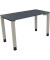 Schreibtisch All in One, manuell höhenverstellbar, 68-82cm (H), 120x60cm (BxT), rechteckig, lavagrau / silberaluminium