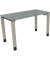 Schreibtisch All in One, manuell höhenverstellbar, 68-82cm (H), 120x60cm (BxT), rechteckig, beton hell / silberaluminium