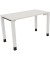 Schreibtisch All in One, manuell höhenverstellbar, 68-82cm (H), 120x60cm (BxT), rechteckig, weiß / weiß