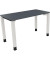 Schreibtisch All in One, manuell höhenverstellbar, 68-82cm (H), 120x60cm (BxT), rechteckig, lavagrau / weiß