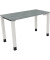 Schreibtisch All in One, manuell höhenverstellbar, 68-82cm (H), 120x60cm (BxT), rechteckig, beton hell / weiß