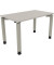 Schreibtisch All in One, manuell höhenverstellbar, 68-82cm (H), 120x70cm (BxT), rechteckig, lichtgrau / silberaluminium