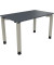 Schreibtisch All in One, manuell höhenverstellbar, 68-82cm (H), 120x70cm (BxT), rechteckig, lavagrau / silberaluminium