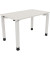 Schreibtisch All in One, manuell höhenverstellbar, 68-82cm (H), 120x70cm (BxT), rechteckig, weiß / weiß