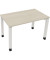 Schreibtisch All in One, manuell höhenverstellbar, 68-82cm (H), 120x70cm (BxT), rechteckig, akazie hell / weiß