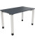 Schreibtisch All in One, manuell höhenverstellbar, 68-82cm (H), 120x70cm (BxT), rechteckig, lavagrau / weiß