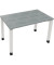 Schreibtisch All in One, manuell höhenverstellbar, 68-82cm (H), 120x70cm (BxT), rechteckig, beton hell / weiß