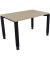 Schreibtisch All in One, manuell höhenverstellbar, 68-82cm (H), 120x80cm (BxT), rechteckig, eiche natur / anthrazit metallic