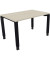 Schreibtisch All in One, manuell höhenverstellbar, 68-82cm (H), 120x80cm (BxT), rechteckig, akazie hell / anthrazit metallic