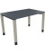 Schreibtisch All in One, manuell höhenverstellbar, 68-82cm (H), 120x80cm (BxT), rechteckig, lavagrau / silberaluminium