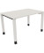 Schreibtisch All in One, manuell höhenverstellbar, 68-82cm (H), 120x80cm (BxT), rechteckig, weiß / weiß