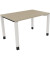 Schreibtisch All in One, manuell höhenverstellbar, 68-82cm (H), 120x80cm (BxT), rechteckig, eiche natur / weiß