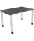 Schreibtisch All in One, manuell höhenverstellbar, 68-82cm (H), 120x80cm (BxT), rechteckig, lavagrau / weiß