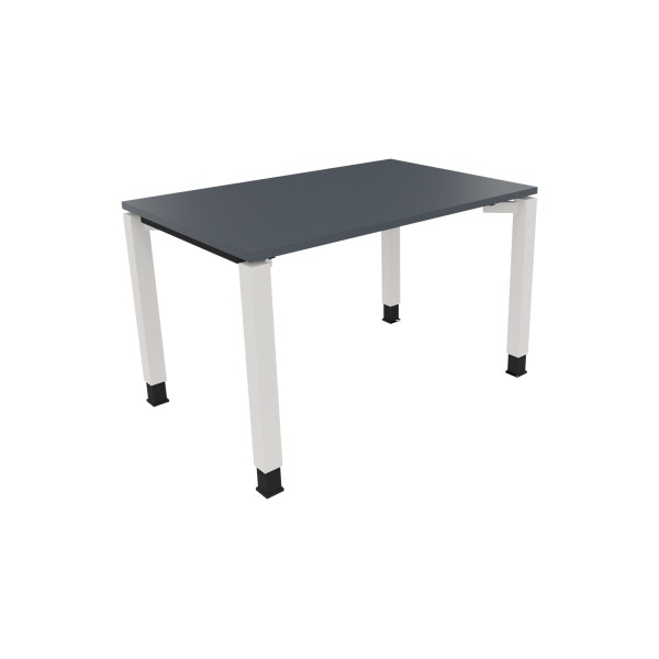4003969075993 - Schreibtisch All in One 810029782 manuell höhenverstellbar 68-82cm (H) 120x80cm (BxT) rechteckig lavagrau   verkehrsweiß 40