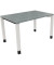 Schreibtisch All in One, manuell höhenverstellbar, 68-82cm (H), 120x80cm (BxT), rechteckig, beton hell / weiß