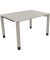Schreibtisch All in One, manuell höhenverstellbar, 68-82cm (H), 120x90cm (BxT), rechteckig, lichtgrau / silberaluminium