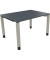 Schreibtisch All in One, manuell höhenverstellbar, 68-82cm (H), 120x90cm (BxT), rechteckig, lavagrau / silberaluminium