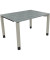 Schreibtisch All in One, manuell höhenverstellbar, 68-82cm (H), 120x90cm (BxT), rechteckig, beton hell / silberaluminium