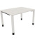 Schreibtisch All in One, manuell höhenverstellbar, 68-82cm (H), 120x90cm (BxT), rechteckig, weiß / weiß