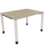 Schreibtisch All in One, manuell höhenverstellbar, 68-82cm (H), 120x90cm (BxT), rechteckig, eiche natur / weiß