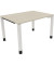 Schreibtisch All in One, manuell höhenverstellbar, 68-82cm (H), 120x90cm (BxT), rechteckig, akazie hell / weiß