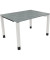 Schreibtisch All in One, manuell höhenverstellbar, 68-82cm (H), 120x90cm (BxT), rechteckig, beton hell / weiß