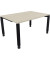 Schreibtisch All in One, manuell höhenverstellbar, 68-82cm (H), 140x100cm (BxT), rechteckig, akazie hell / anthrazit metallic