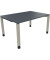 Schreibtisch All in One, manuell höhenverstellbar, 68-82cm (H), 140x100cm (BxT), rechteckig, lavagrau / silberaluminium