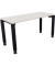 Schreibtisch All in One, manuell höhenverstellbar, 68-82cm (H), 140x60cm (BxT), rechteckig, weiß / anthrazit metallic