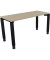 Schreibtisch All in One, manuell höhenverstellbar, 68-82cm (H), 140x60cm (BxT), rechteckig, eiche natur / anthrazit metallic