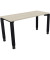 Schreibtisch All in One, manuell höhenverstellbar, 68-82cm (H), 140x60cm (BxT), rechteckig, akazie hell / anthrazit metallic