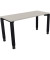 Schreibtisch All in One, manuell höhenverstellbar, 68-82cm (H), 140x60cm (BxT), rechteckig, lichtgrau / anthrazit metallic