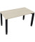 Schreibtisch All in One, manuell höhenverstellbar, 68-82cm (H), 140x70cm (BxT), rechteckig, akazie hell / anthrazit metallic