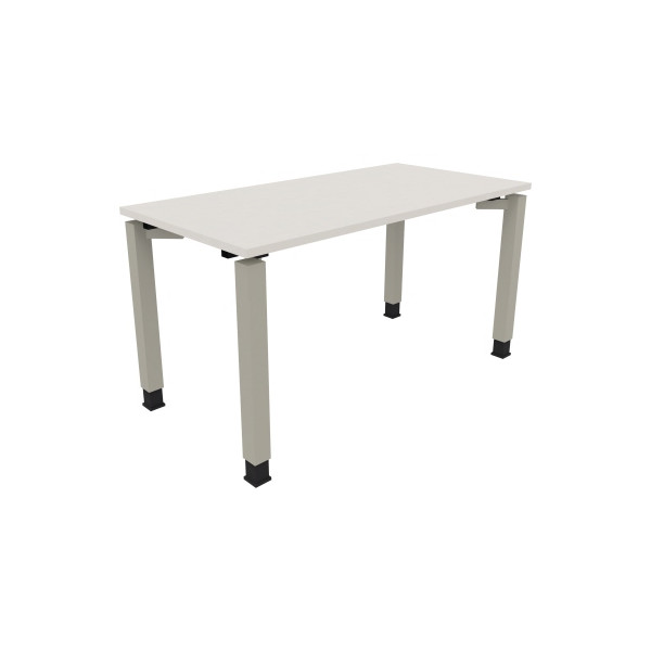 4003969076143 - Schreibtisch All in One 810030801 höhenverstellbar 68-82cm (H) rechteckig diamant weiß   silberaluminium 4003969076143 Soenne