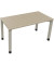 Schreibtisch All in One, manuell höhenverstellbar, 68-82cm (H), 140x70cm (BxT), rechteckig, eiche natur / silberaluminium