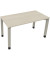 Schreibtisch All in One, manuell höhenverstellbar, 68-82cm (H), 140x70cm (BxT), rechteckig, akazie hell / silberaluminium